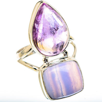 Blue Lace Agate Rings handcrafted by Ana Silver Co - RING130737 - Photo 2