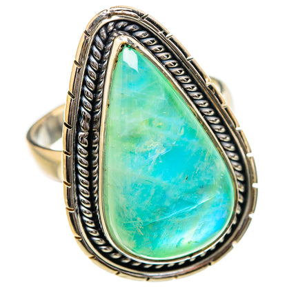 Green Moonstone Rings handcrafted by Ana Silver Co - RING130751 - Photo 2