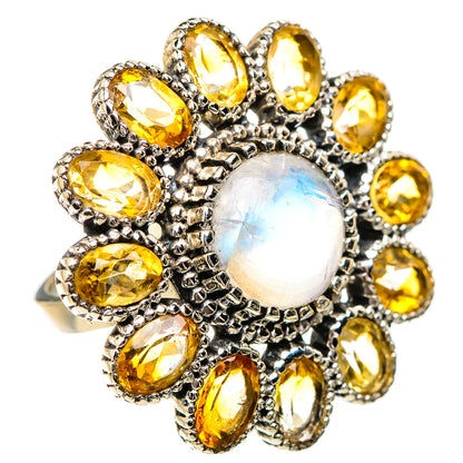 Rainbow Moonstone Rings handcrafted by Ana Silver Co - RING130752 - Photo 2