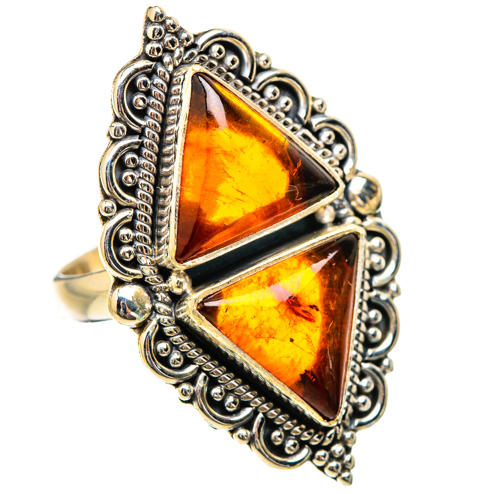 Baltic Amber Rings handcrafted by Ana Silver Co - RING130753 - Photo 2