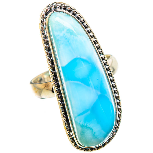 Larimar Rings handcrafted by Ana Silver Co - RING130770 - Photo 2