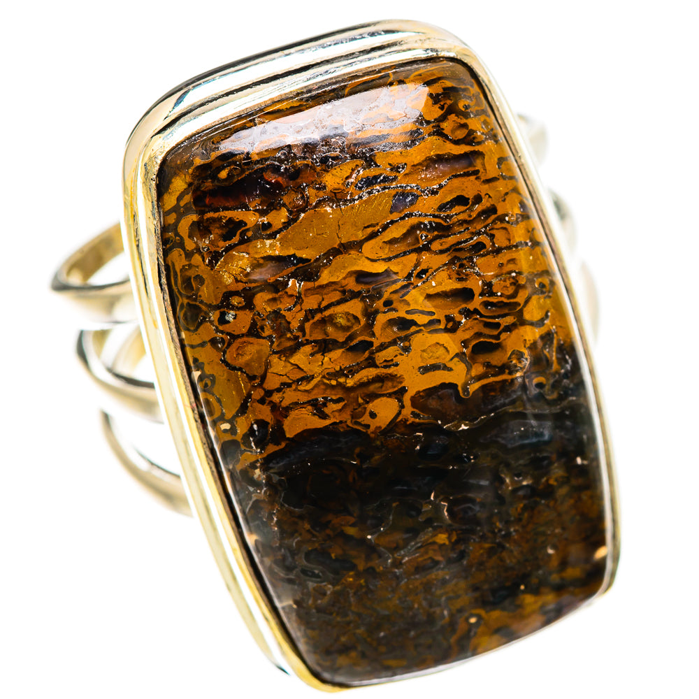 Dinosaur Bone Rings handcrafted by Ana Silver Co - RING130772 - Photo 2