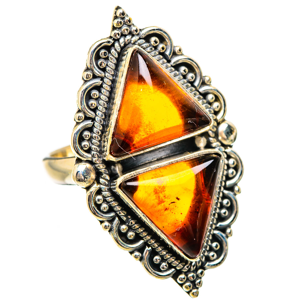 Baltic Amber Rings handcrafted by Ana Silver Co - RING130773 - Photo 2