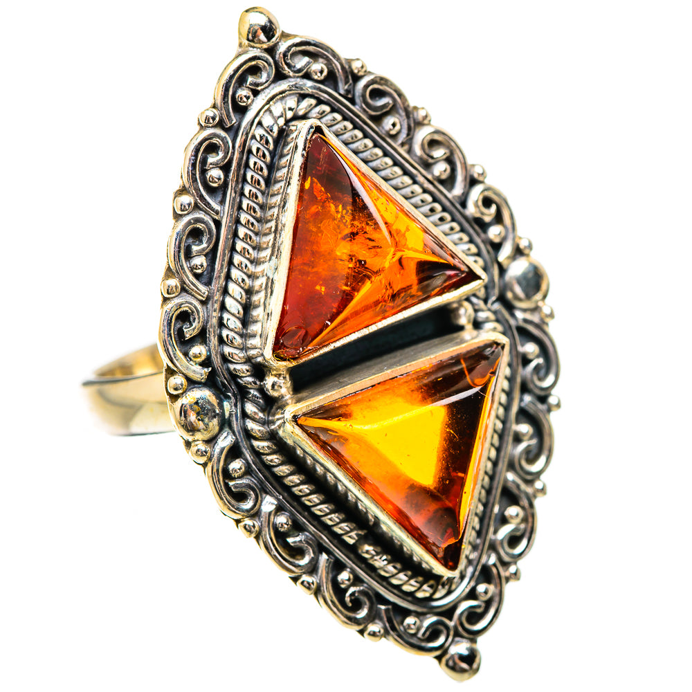Baltic Amber Rings handcrafted by Ana Silver Co - RING130774 - Photo 2