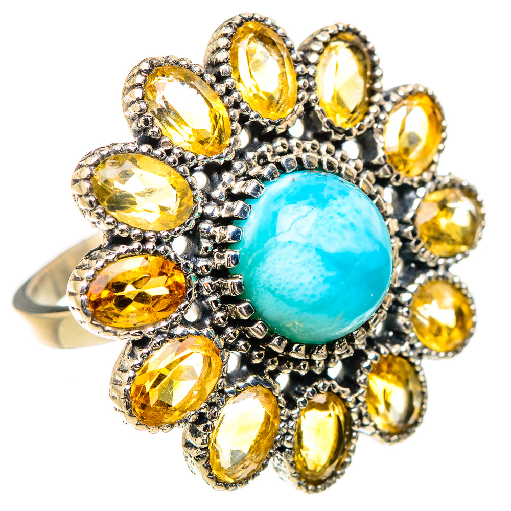 Larimar Rings handcrafted by Ana Silver Co - RING130783 - Photo 2