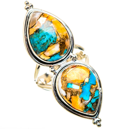 Spiny Oyster Turquoise Rings handcrafted by Ana Silver Co - RING130784 - Photo 2