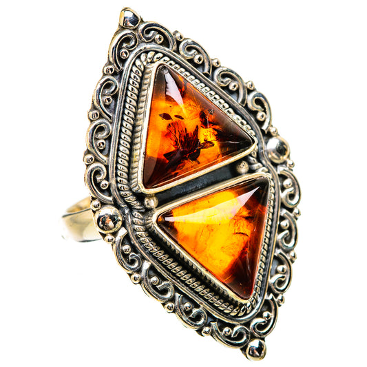 Baltic Amber Rings handcrafted by Ana Silver Co - RING130790 - Photo 2