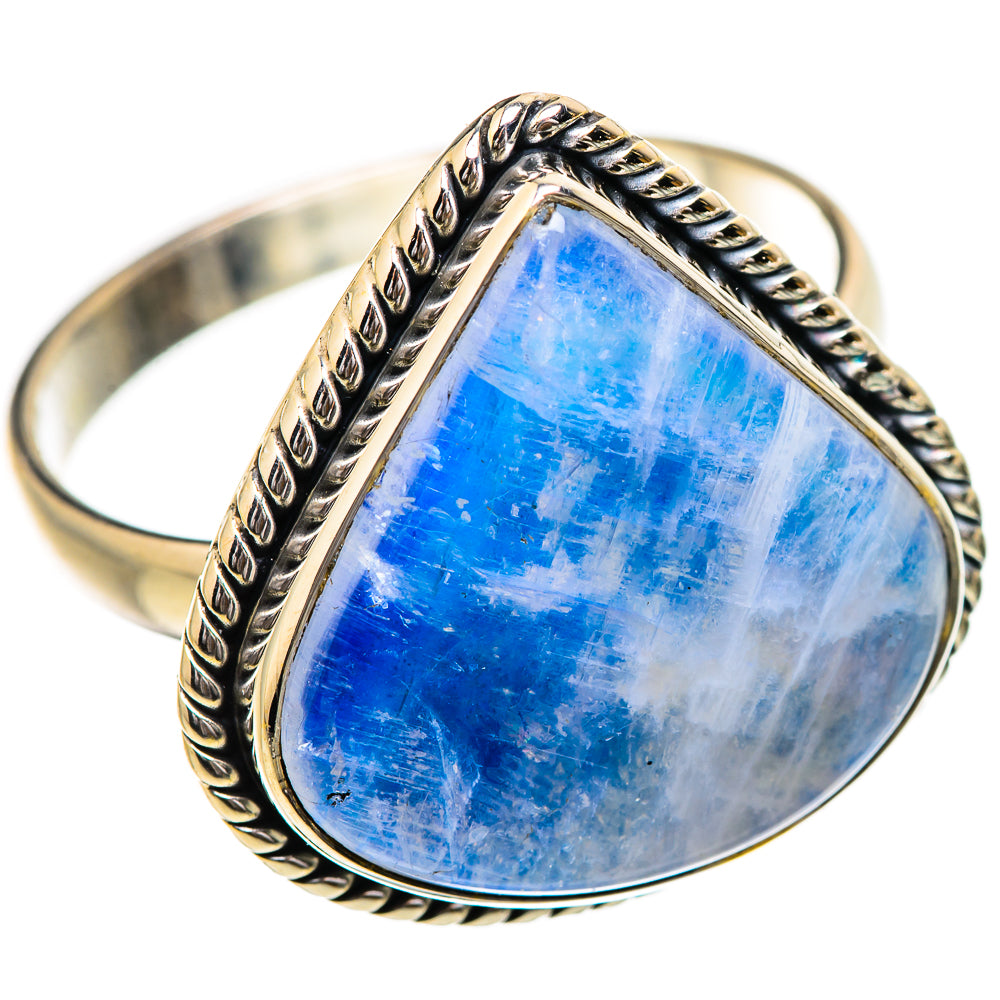 Rainbow Moonstone Rings handcrafted by Ana Silver Co - RING130801 - Photo 2