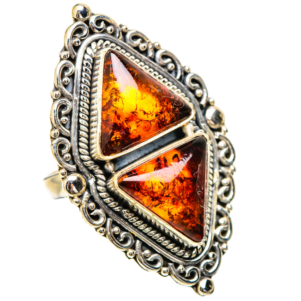 Baltic Amber Rings handcrafted by Ana Silver Co - RING130804 - Photo 2