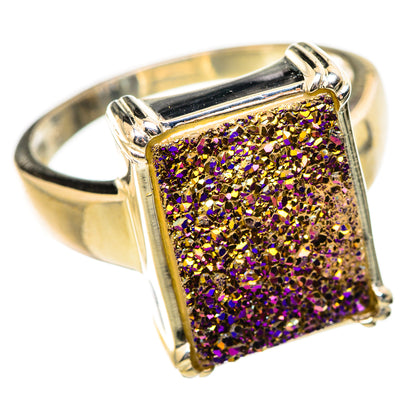 Titanium Druzy Rings handcrafted by Ana Silver Co - RING130817 - Photo 2