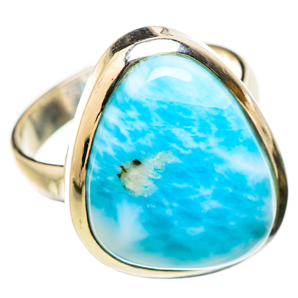 Larimar Rings handcrafted by Ana Silver Co - RING130820 - Photo 2