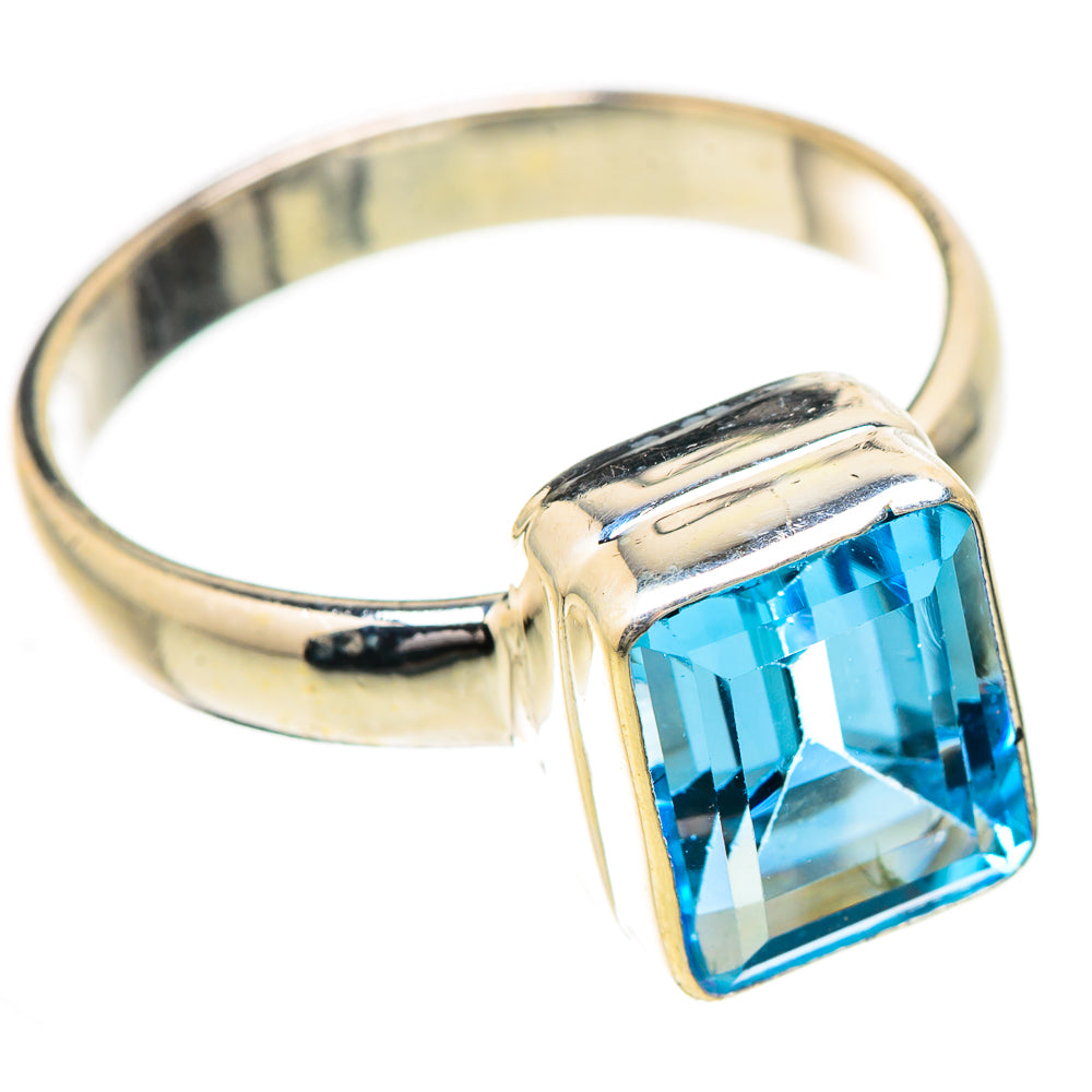 Blue Topaz Rings handcrafted by Ana Silver Co - RING130821 - Photo 2