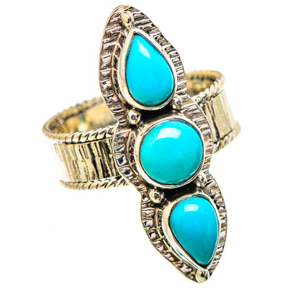 Sleeping Beauty Turquoise Rings handcrafted by Ana Silver Co - RING130822 - Photo 2