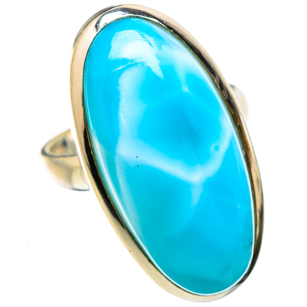 Larimar Rings handcrafted by Ana Silver Co - RING130823 - Photo 2