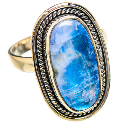 Rainbow Moonstone Rings handcrafted by Ana Silver Co - RING130825 - Photo 2