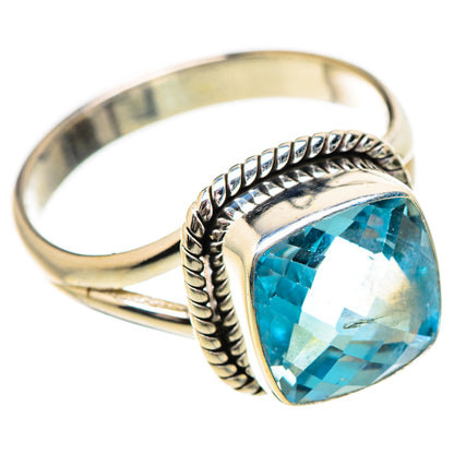 Blue Topaz Rings handcrafted by Ana Silver Co - RING130827 - Photo 2
