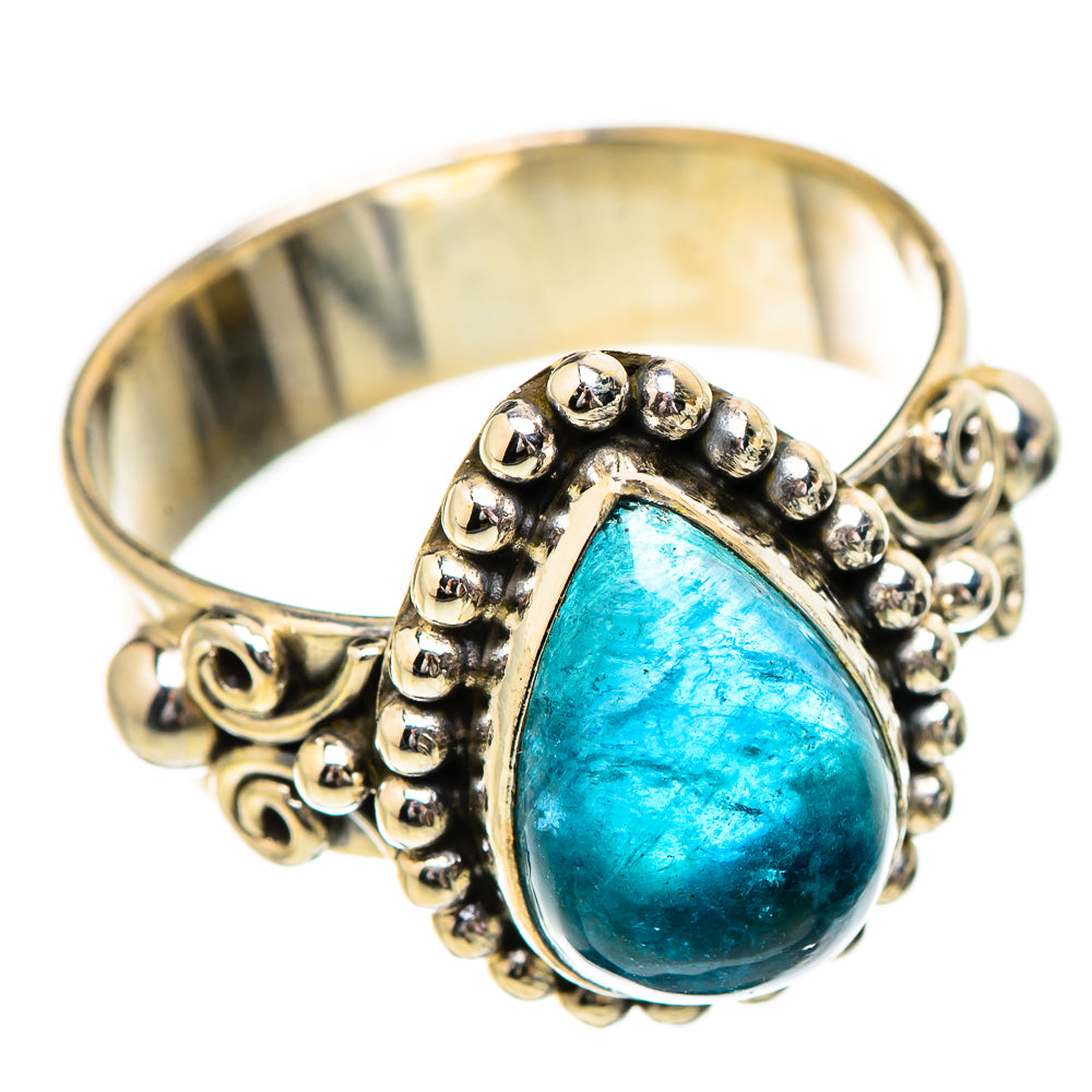 Blue Fluorite Rings handcrafted by Ana Silver Co - RING130828 - Photo 2
