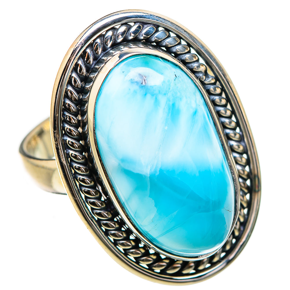 Larimar Rings handcrafted by Ana Silver Co - RING130829 - Photo 2