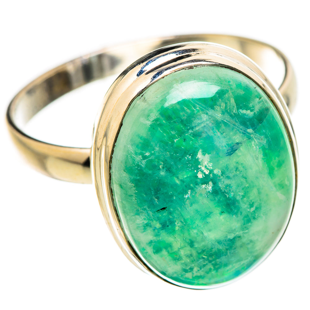 Green Moonstone Rings handcrafted by Ana Silver Co - RING130831 - Photo 2