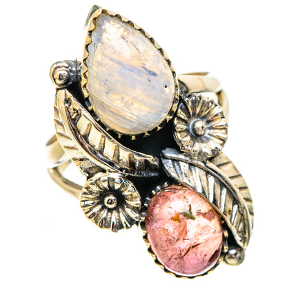 Rainbow Moonstone Rings handcrafted by Ana Silver Co - RING130838 - Photo 2