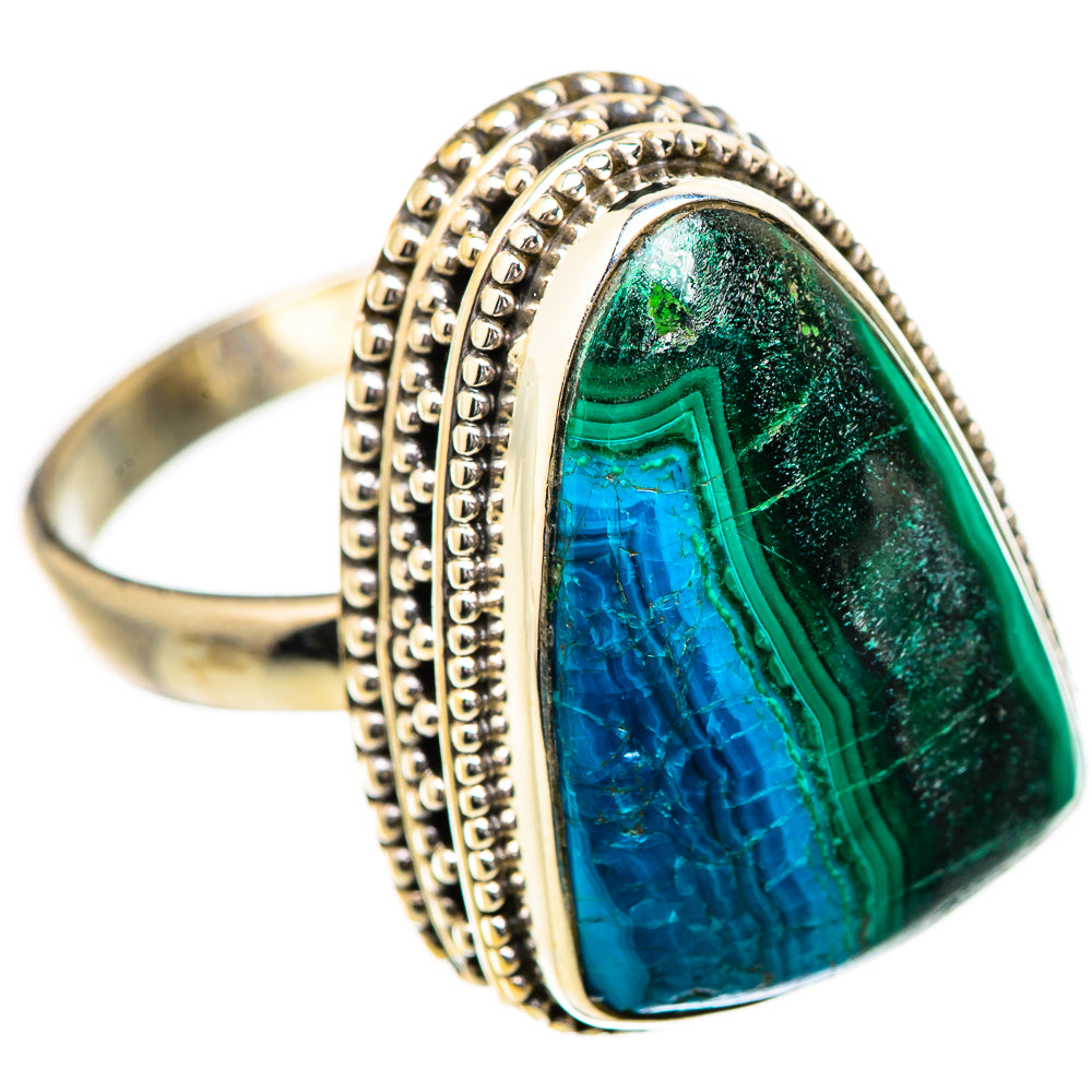 Malachite In Chrysocolla Rings handcrafted by Ana Silver Co - RING130849 - Photo 2