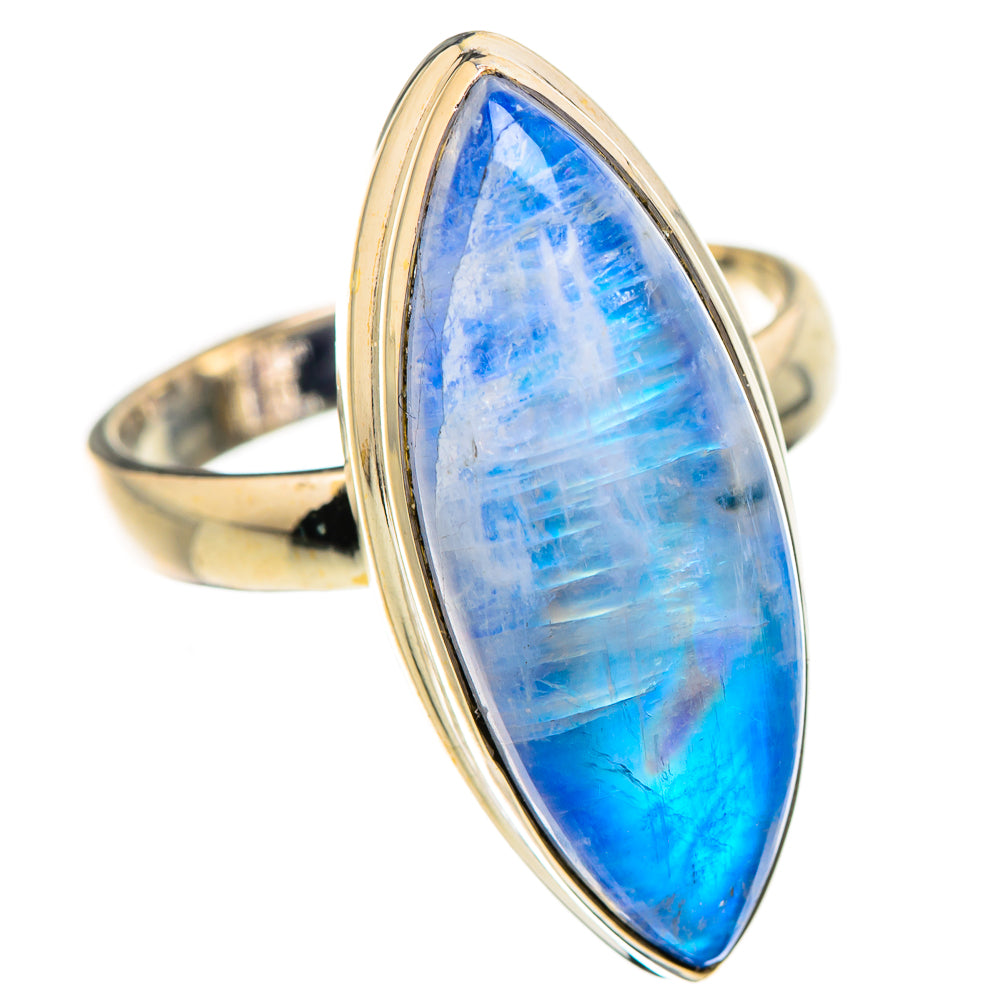 Rainbow Moonstone Rings handcrafted by Ana Silver Co - RING130859 - Photo 2