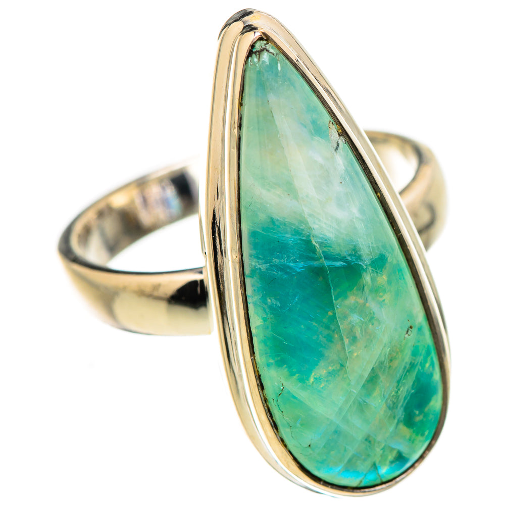 Green Moonstone Rings handcrafted by Ana Silver Co - RING130868 - Photo 2