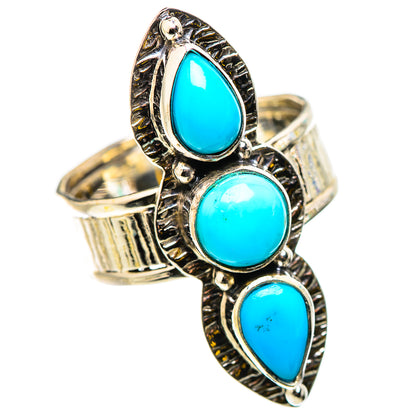 Sleeping Beauty Turquoise Rings handcrafted by Ana Silver Co - RING130871 - Photo 2