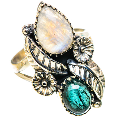 Rainbow Moonstone Rings handcrafted by Ana Silver Co - RING130878 - Photo 2