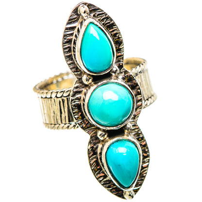 Sleeping Beauty Turquoise Rings handcrafted by Ana Silver Co - RING130899 - Photo 2