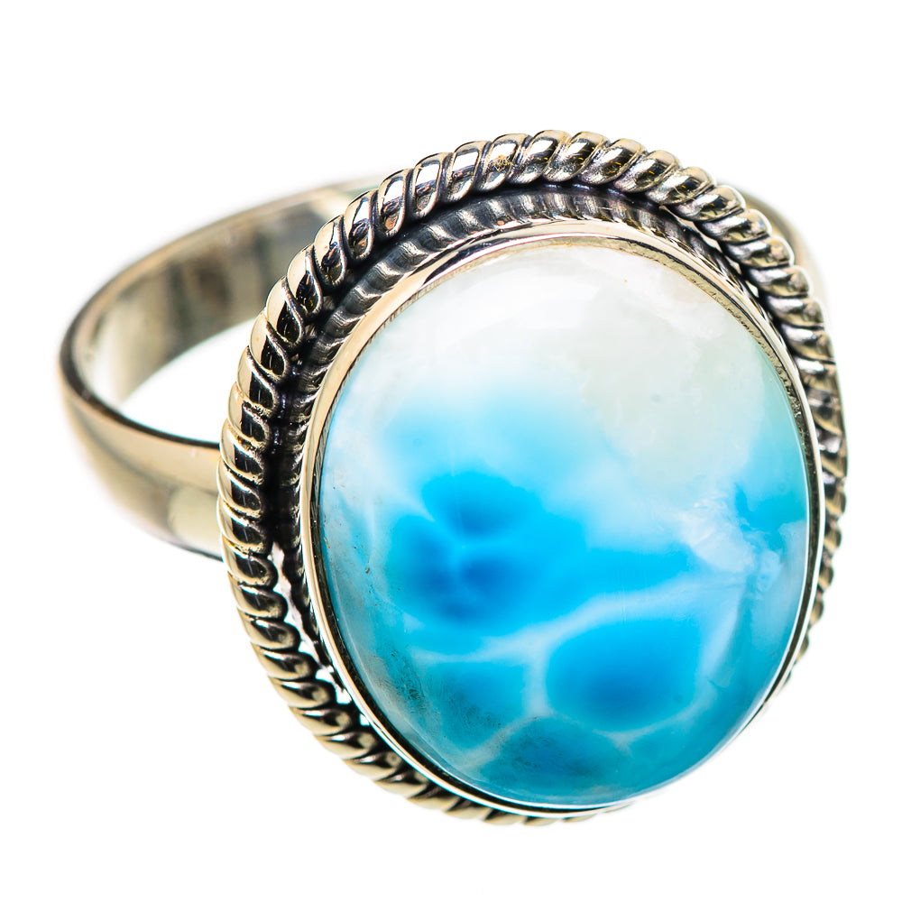 Larimar Rings handcrafted by Ana Silver Co - RING130903 - Photo 2