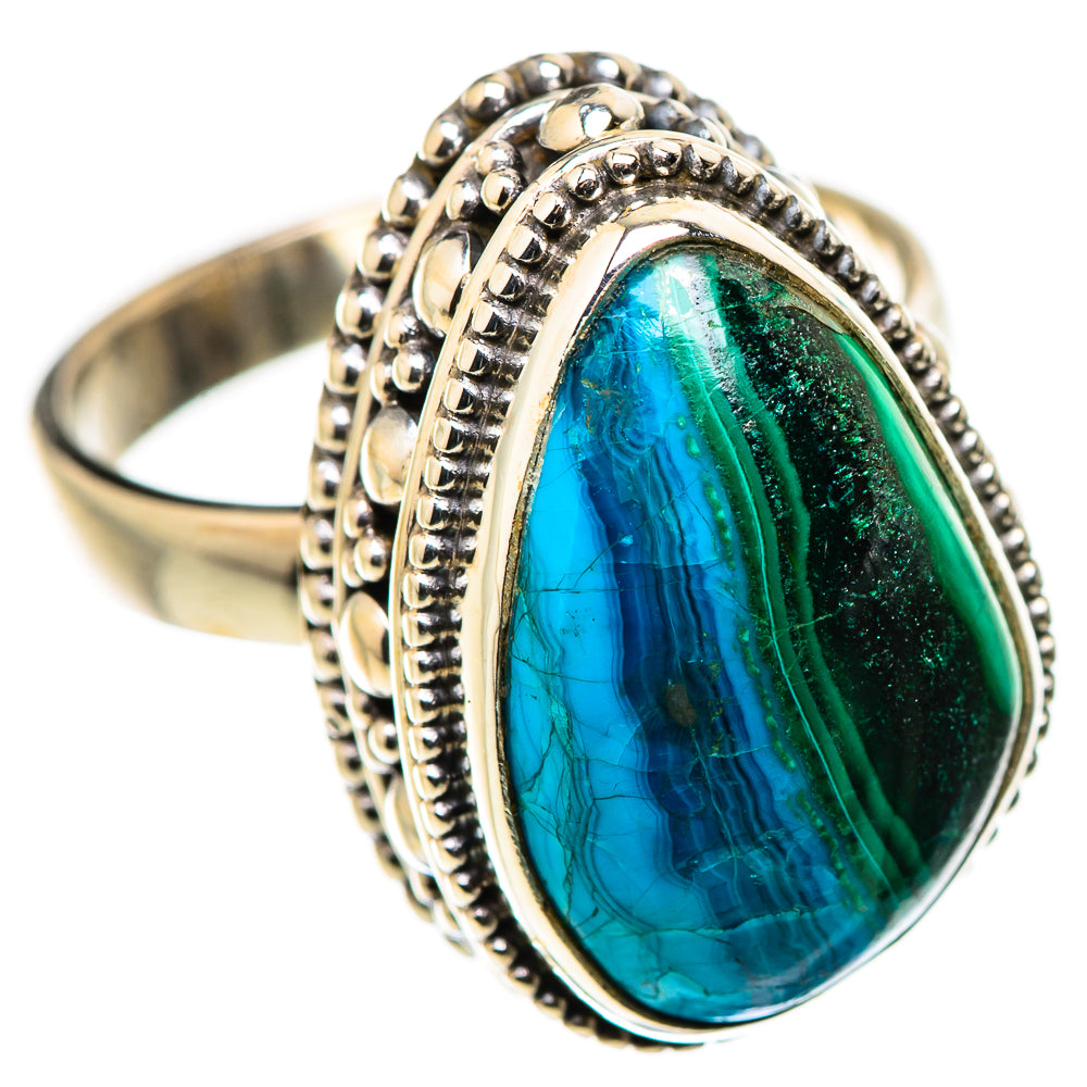 Malachite In Chrysocolla Rings handcrafted by Ana Silver Co - RING130915 - Photo 2