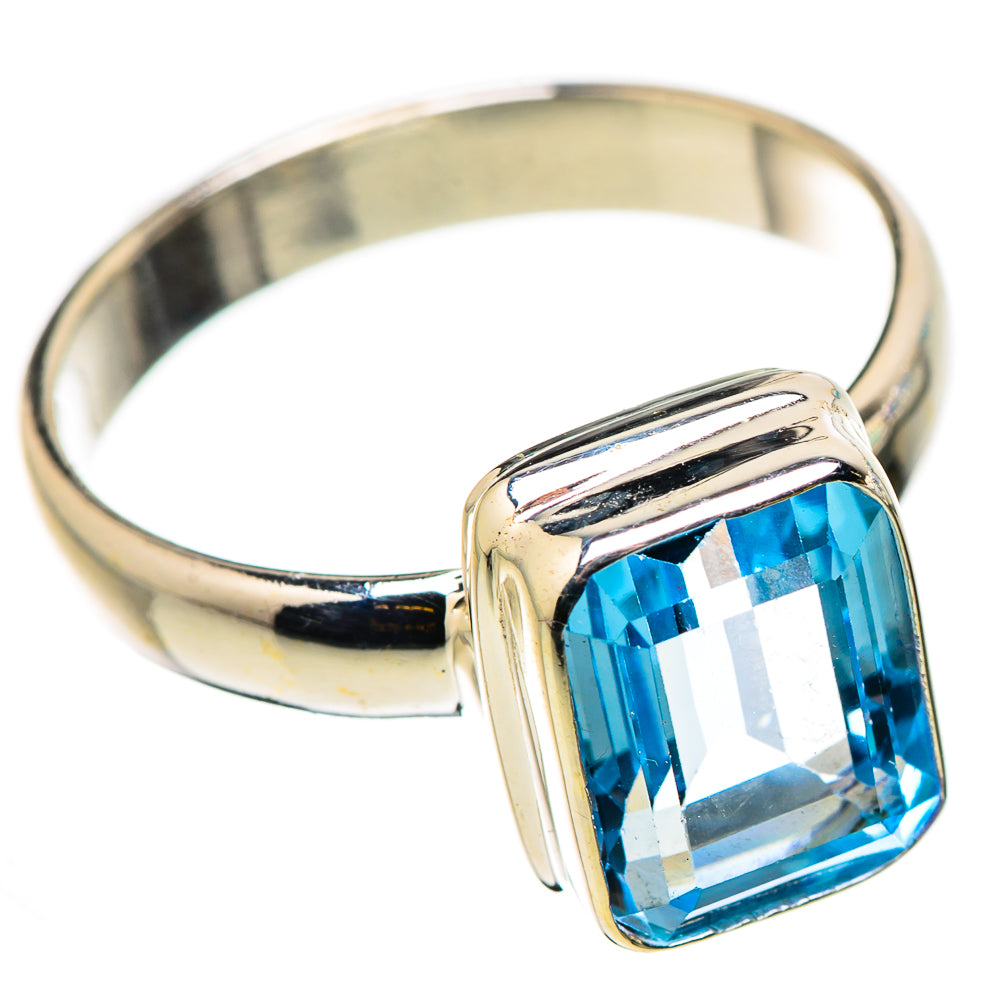 Blue Topaz Rings handcrafted by Ana Silver Co - RING130917 - Photo 2