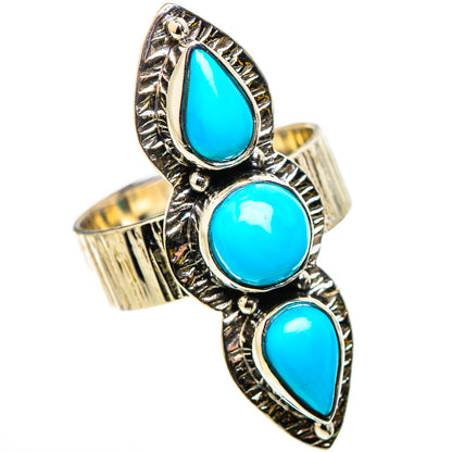 Sleeping Beauty Turquoise Rings handcrafted by Ana Silver Co - RING130922 - Photo 2