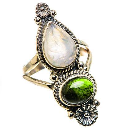 Rainbow Moonstone Rings handcrafted by Ana Silver Co - RING130926 - Photo 2