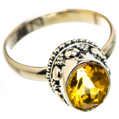 Faceted Citrine Rings handcrafted by Ana Silver Co - RING130928 - Photo 2