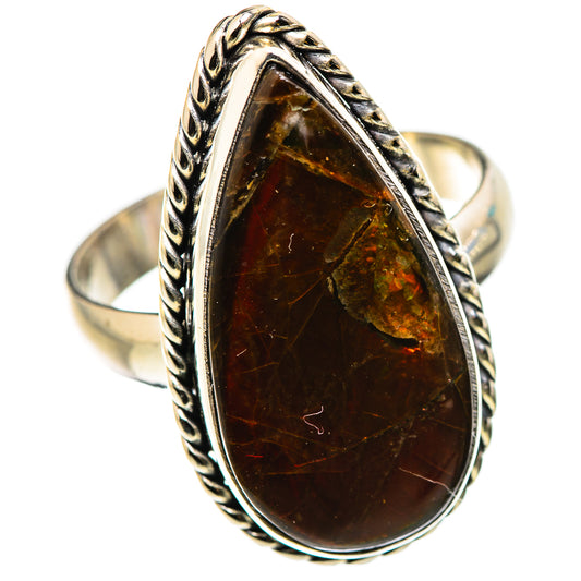 Ammolite Rings handcrafted by Ana Silver Co - RING130932 - Photo 2
