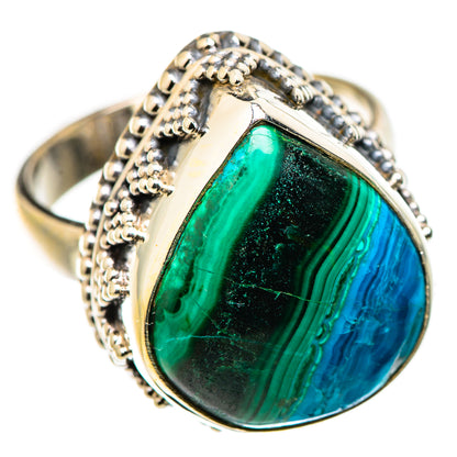 Malachite In Chrysocolla Rings handcrafted by Ana Silver Co - RING130935 - Photo 2