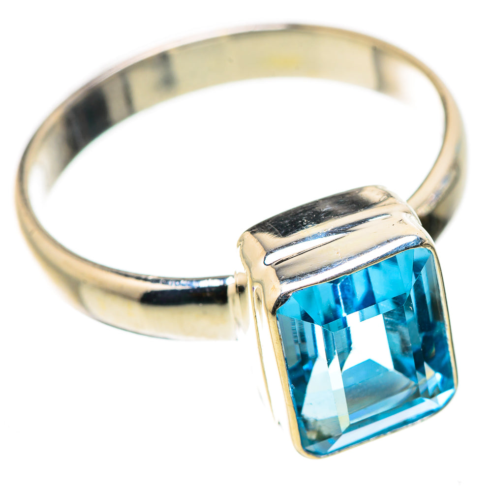 Blue Topaz Rings handcrafted by Ana Silver Co - RING130946 - Photo 2
