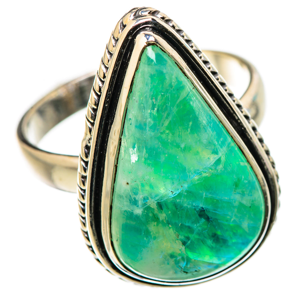 Green Moonstone Rings handcrafted by Ana Silver Co - RING130949 - Photo 2