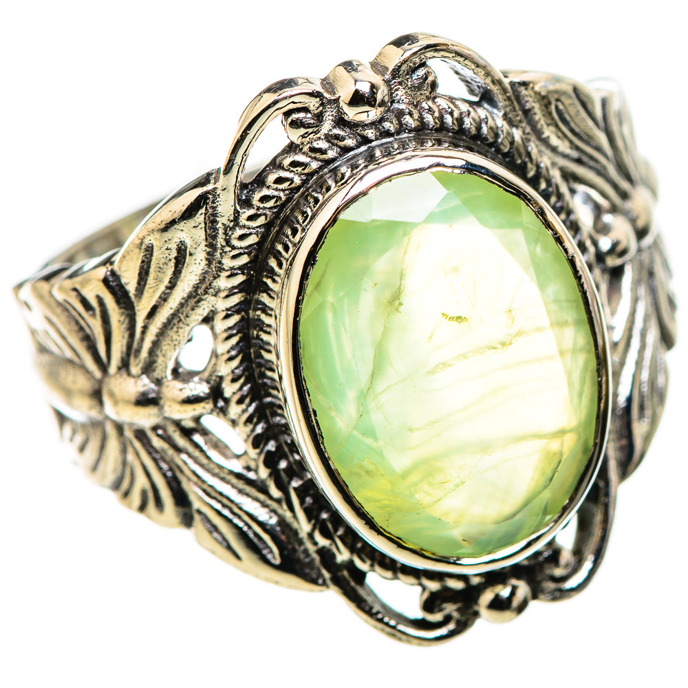 Prehnite Rings handcrafted by Ana Silver Co - RING130950 - Photo 2