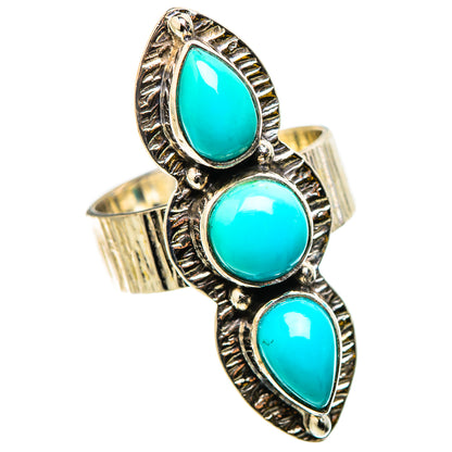 Sleeping Beauty Turquoise Rings handcrafted by Ana Silver Co - RING130960 - Photo 2