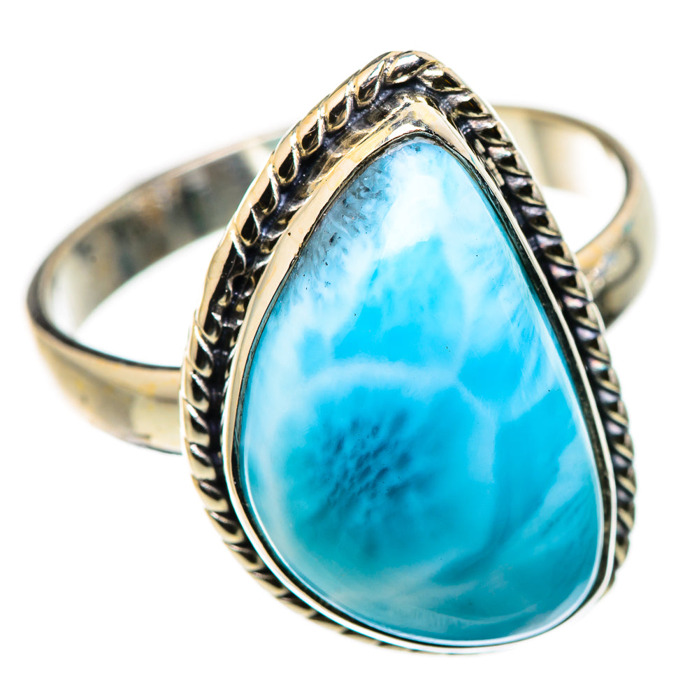 Larimar Rings handcrafted by Ana Silver Co - RING130962 - Photo 2