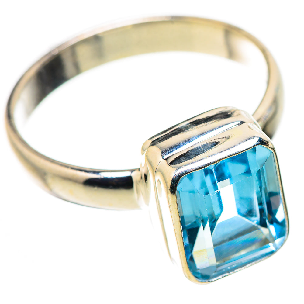 Blue Topaz Rings handcrafted by Ana Silver Co - RING130967 - Photo 2