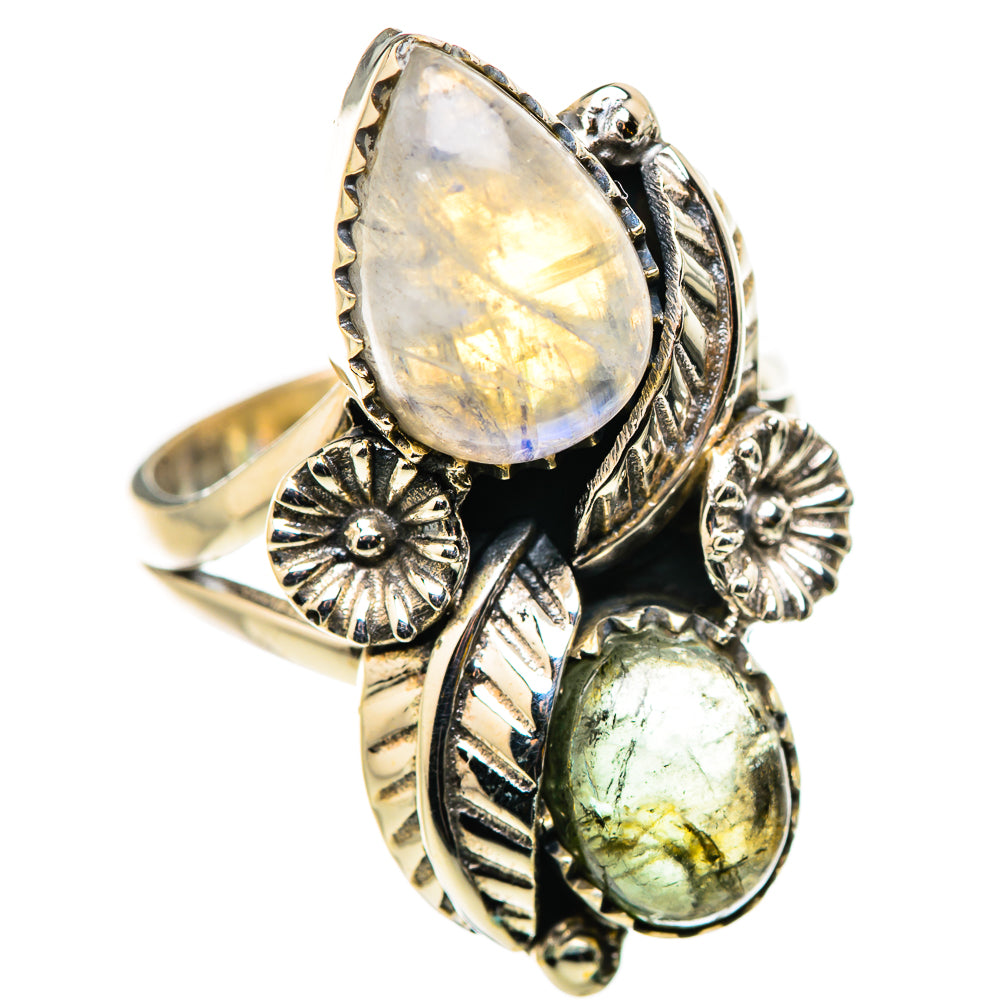 Rainbow Moonstone Rings handcrafted by Ana Silver Co - RING130969 - Photo 2