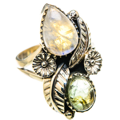 Rainbow Moonstone Rings handcrafted by Ana Silver Co - RING130969 - Photo 2