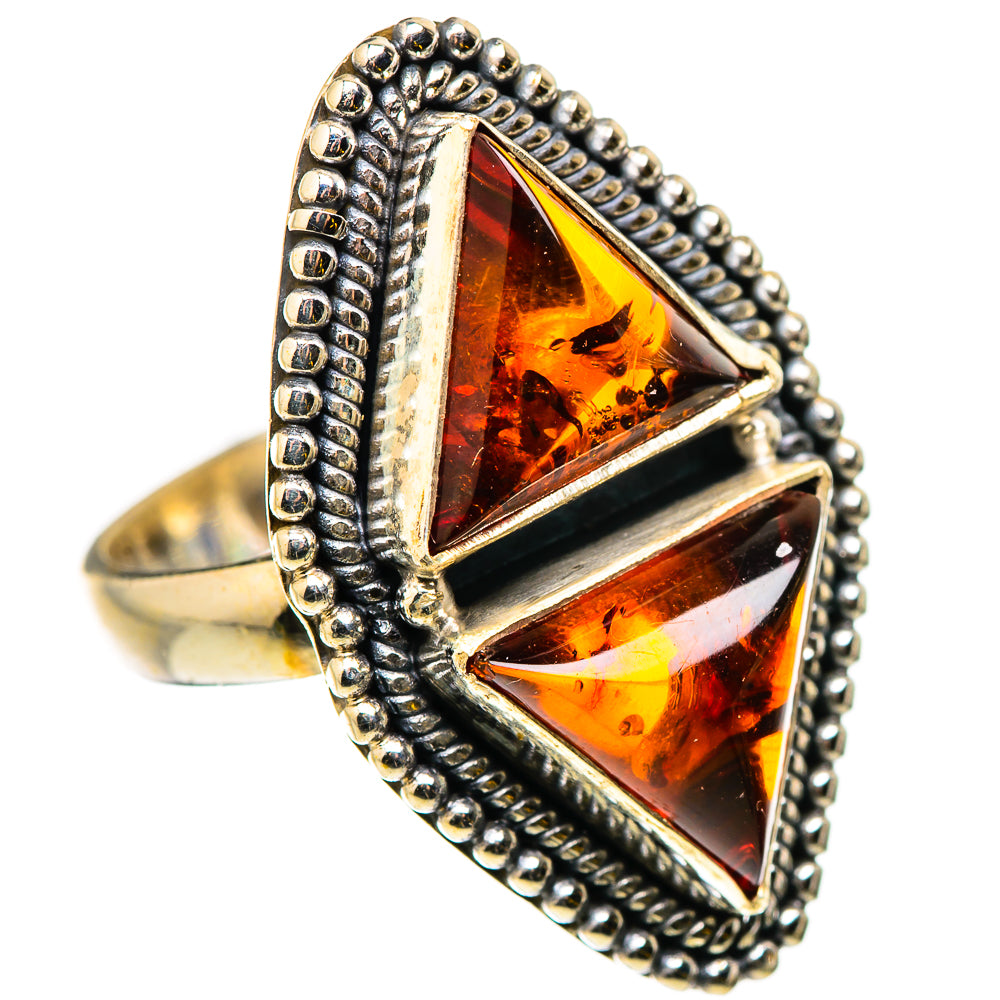 Baltic Amber Rings handcrafted by Ana Silver Co - RING130971 - Photo 2