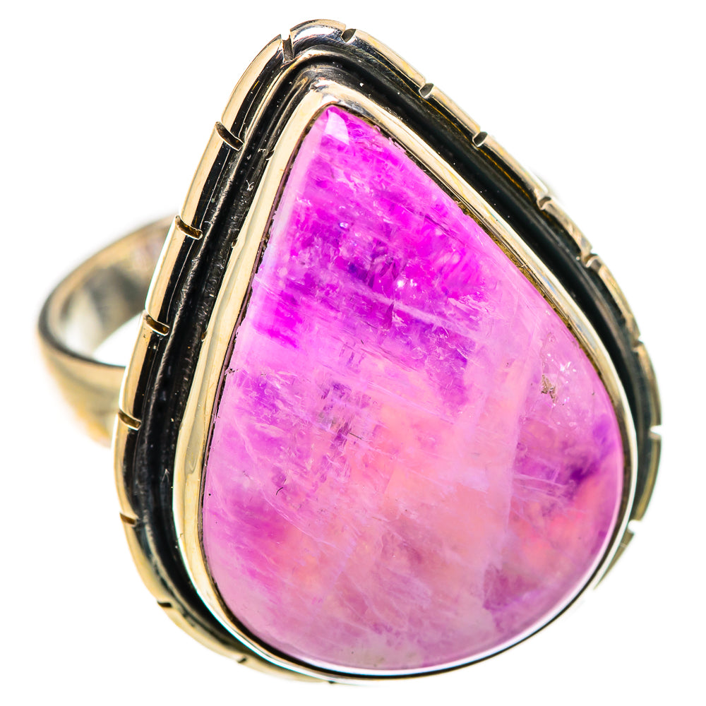 Pink Moonstone Rings handcrafted by Ana Silver Co - RING130989 - Photo 2
