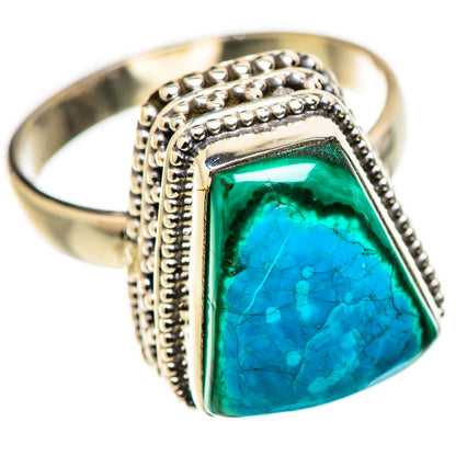 Malachite In Chrysocolla Rings handcrafted by Ana Silver Co - RING130993 - Photo 2