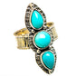 Sleeping Beauty Turquoise Rings handcrafted by Ana Silver Co - RING130994 - Photo 2